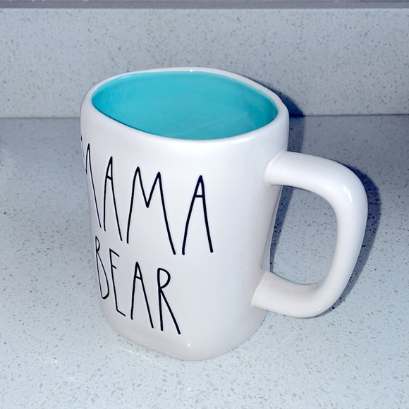 ❗️RAE DUNN MAMA BEAR DUAL SIDED TIFFANY BLUE MODERN FARMHOUSE HOLIDAY MUG - Picture 6 of 7